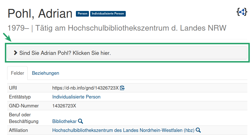 Screenshot von https://lobid.org/gnd/14326723X